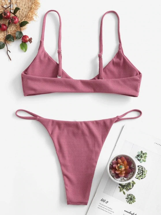 Sportlicher Bikini Mit Raffungen